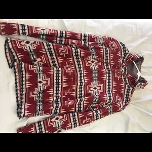 Red multi color hoodie